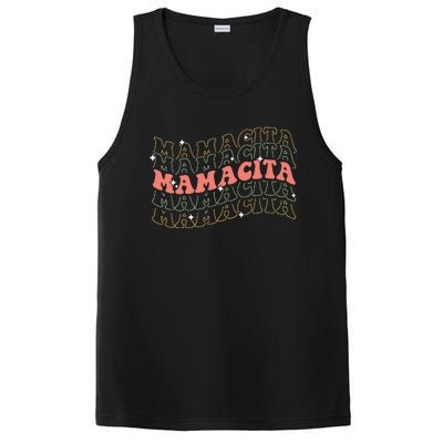 Retro Groovy Mamacita Mexican Mom Mothers Day Cinco De Mayo PosiCharge Competitor Tank