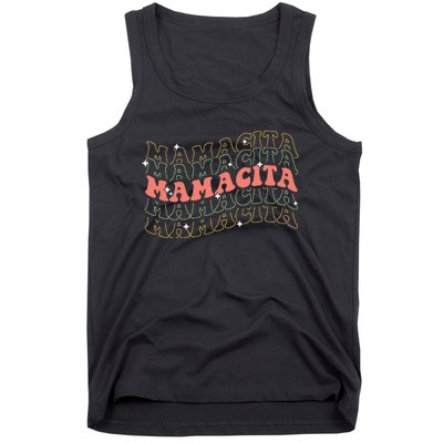 Retro Groovy Mamacita Mexican Mom Mothers Day Cinco De Mayo Tank Top