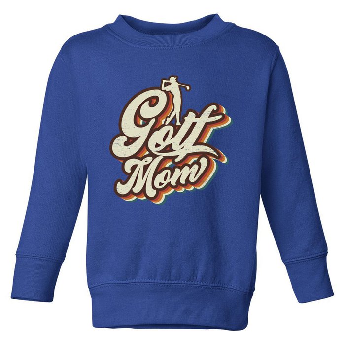 Retro Golf Mom Sports Mama Mothers Day Cool Gift Toddler Sweatshirt