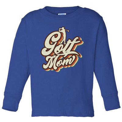 Retro Golf Mom Sports Mama Mothers Day Cool Gift Toddler Long Sleeve Shirt