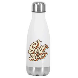 Retro Golf Mom Sports Mama Mothers Day Cool Gift Stainless Steel Insulated Water Bottle