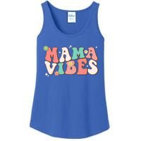 Retro Groovy Mama Vibes Mothers Day Hippie Mommy Trendy Cute Gift Ladies Essential Tank