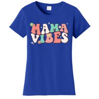 Retro Groovy Mama Vibes Mothers Day Hippie Mommy Trendy Cute Gift Women's T-Shirt