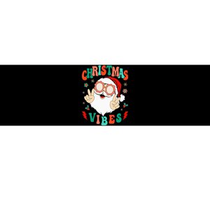 Retro Groovy Merry Christmas Vibes Hippie Santa Claus Bumper Sticker