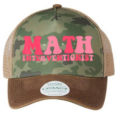 Retro Groovy Math Interventionist Teacher Math Intervention Legacy Tie Dye Trucker Hat