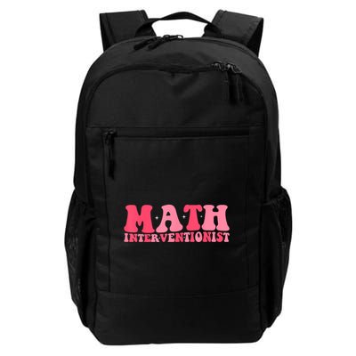 Retro Groovy Math Interventionist Teacher Math Intervention Daily Commute Backpack