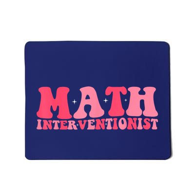 Retro Groovy Math Interventionist Teacher Math Intervention Mousepad