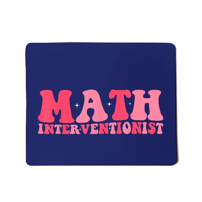 Retro Groovy Math Interventionist Teacher Math Intervention Mousepad