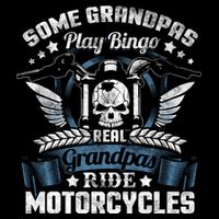Real Grandpa Motorcycle Biker Gift Doggie Tank