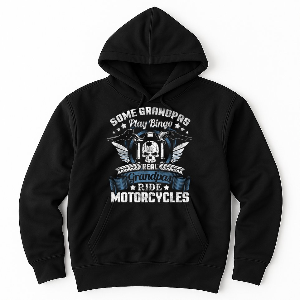Real Grandpa Motorcycle Biker Gift Hoodie
