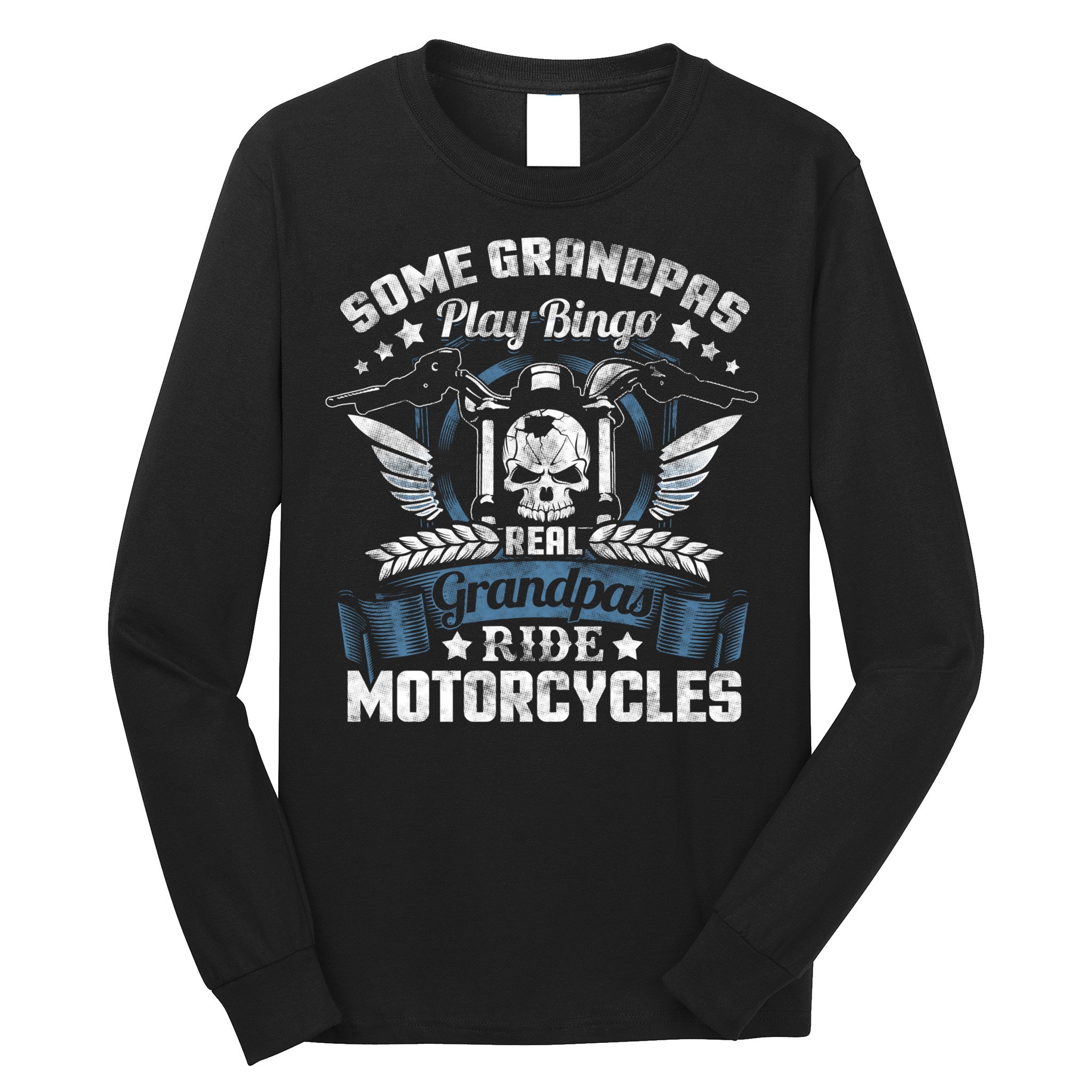 Real Grandpa Motorcycle Biker Gift Long Sleeve Shirt