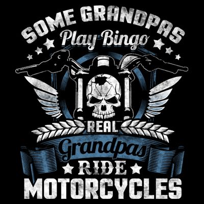 Real Grandpa Motorcycle Biker Gift T-Shirt