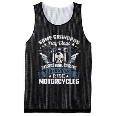 Real Grandpa Motorcycle Biker Gift Mesh Reversible Basketball Jersey Tank