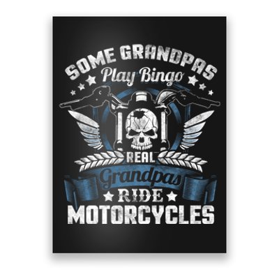 Real Grandpa Motorcycle Biker Gift Poster