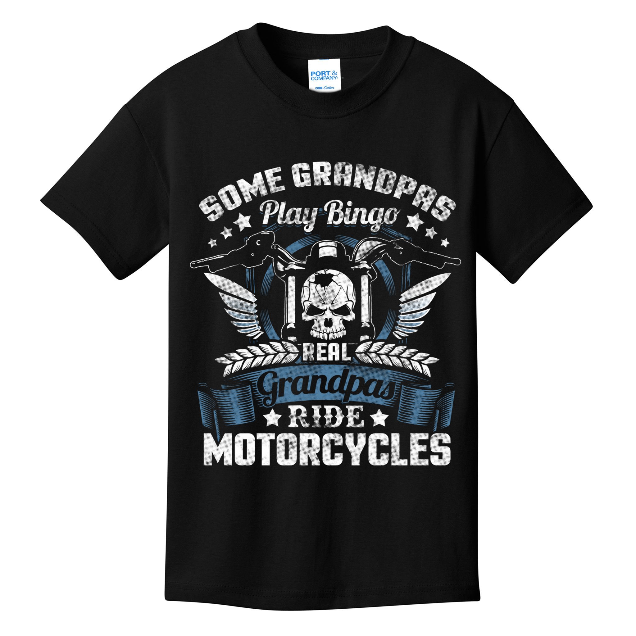 Real Grandpa Motorcycle Biker Gift Kids T-Shirt