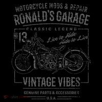 RonaldS Garage Motorcycle Design For The Name Ronald Button