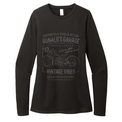 RonaldS Garage Motorcycle Design For The Name Ronald Womens CVC Long Sleeve Shirt