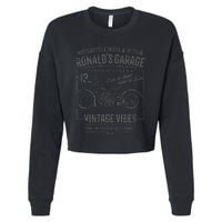 RonaldS Garage Motorcycle Design For The Name Ronald Cropped Pullover Crew