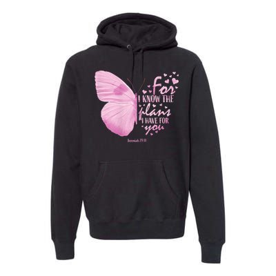 Religious Gifts Mom Women Christian Bible Verse Butterfly Premium Hoodie