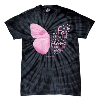 Religious Gifts Mom Women Christian Bible Verse Butterfly Tie-Dye T-Shirt