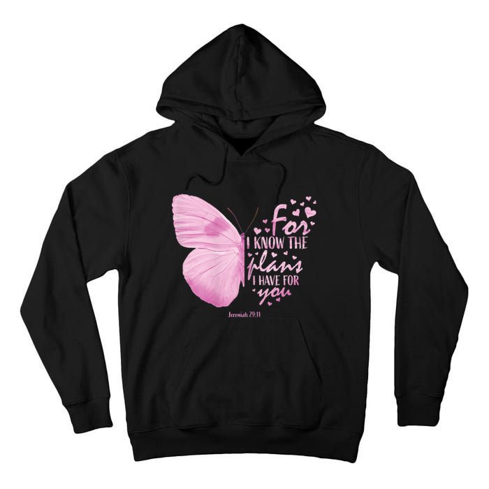 Religious Gifts Mom Women Christian Bible Verse Butterfly Tall Hoodie