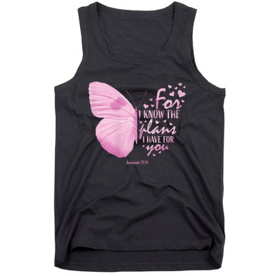 Religious Gifts Mom Women Christian Bible Verse Butterfly Tank Top