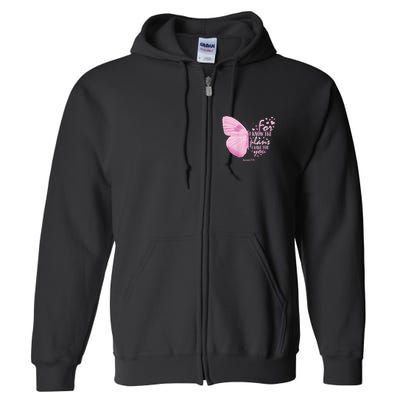 Religious Gifts Mom Women Christian Bible Verse Butterfly Full Zip Hoodie