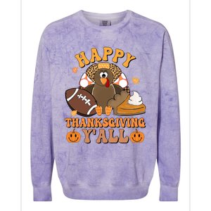 Retro Groovy Meet Me At The Pumpkin Patch Fall Thanksgiving Gift Colorblast Crewneck Sweatshirt