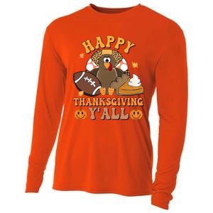 Retro Groovy Meet Me At The Pumpkin Patch Fall Thanksgiving Gift Cooling Performance Long Sleeve Crew