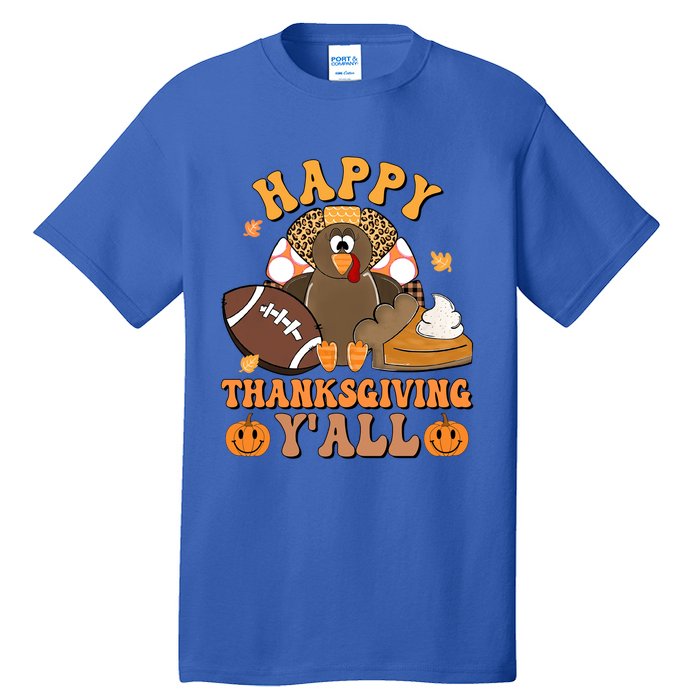 Retro Groovy Meet Me At The Pumpkin Patch Fall Thanksgiving Gift Tall T-Shirt