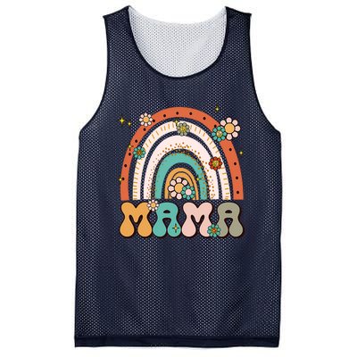 Retro Groovy Mama Matching Family Mother's Day Party Mesh Reversible Basketball Jersey Tank