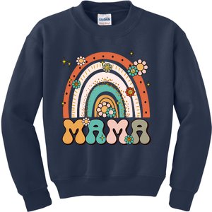 Retro Groovy Mama Matching Family Mother's Day Party Kids Sweatshirt