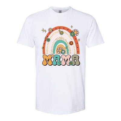 Retro Groovy Mama Matching Family Mother's Day Party Softstyle CVC T-Shirt