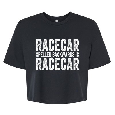 Racecar Gift Mechanic Fast Race Car Racing Funny Cute Gift Bella+Canvas Jersey Crop Tee