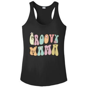 Retro Groovy Mama Birthday Mom Hippie Mothers Day Gift Ladies PosiCharge Competitor Racerback Tank