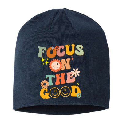 Retro Groovy Motivational Quote Sustainable Beanie