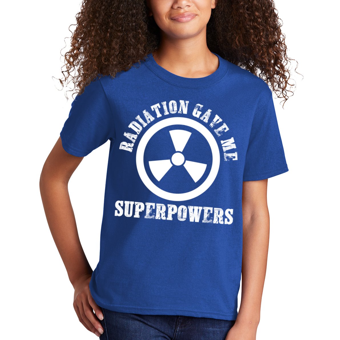 Radiation Gave Me Superpowers Cancer Therapy Chemo Warrior Gift Kids T-Shirt