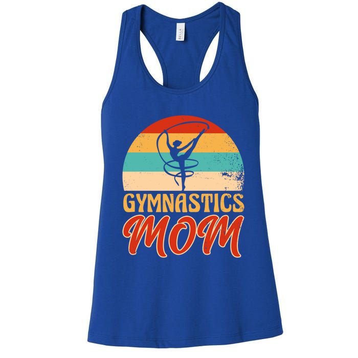 Retro Gymnastics Mom Vintage Artistic Gymnast Acrobatics Cool Gift Women's Racerback Tank