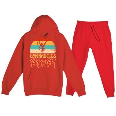 Retro Gymnastics Mom Vintage Artistic Gymnast Acrobatics Cool Gift Premium Hooded Sweatsuit Set