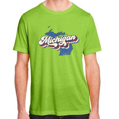 Retro Groovy Michigan Adult ChromaSoft Performance T-Shirt