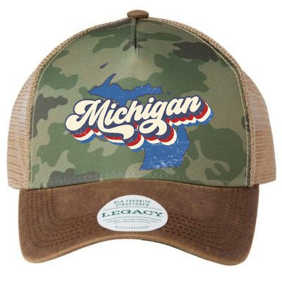Retro Groovy Michigan Legacy Tie Dye Trucker Hat