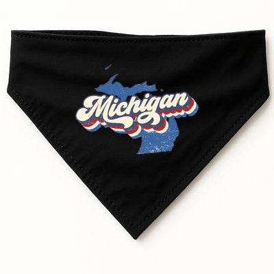 Retro Groovy Michigan USA-Made Doggie Bandana