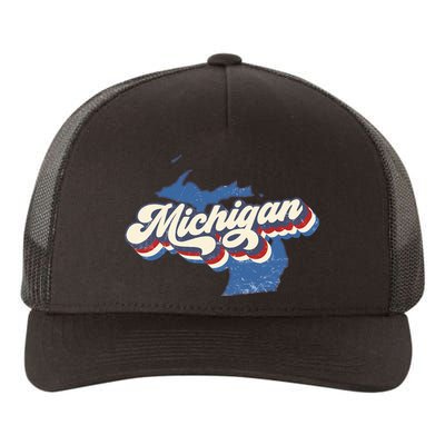 Retro Groovy Michigan Yupoong Adult 5-Panel Trucker Hat