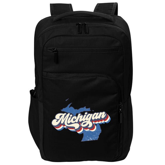Retro Groovy Michigan Impact Tech Backpack