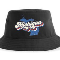 Retro Groovy Michigan Sustainable Bucket Hat