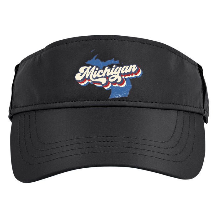Retro Groovy Michigan Adult Drive Performance Visor