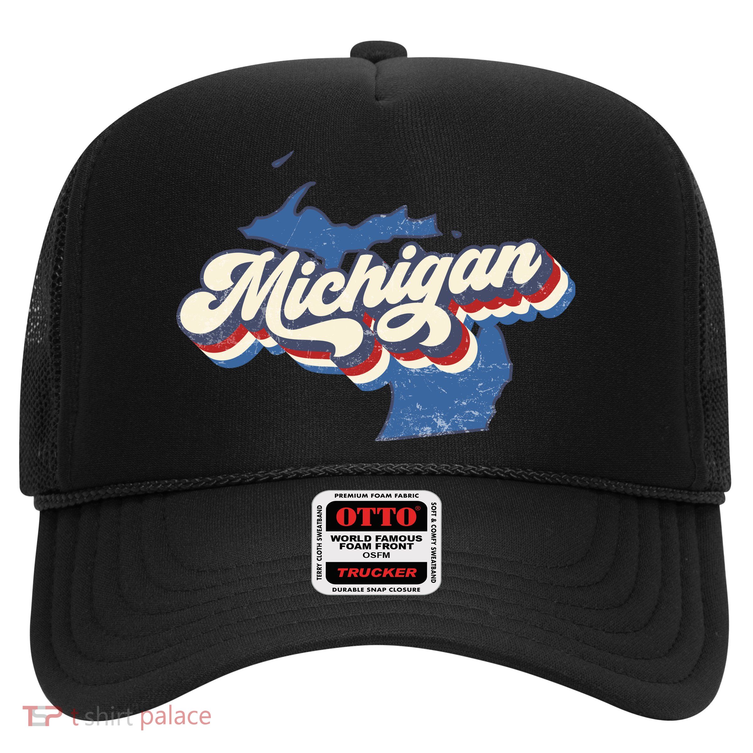 Retro Groovy Michigan Trucker Hat