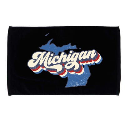 Retro Groovy Michigan Microfiber Hand Towel