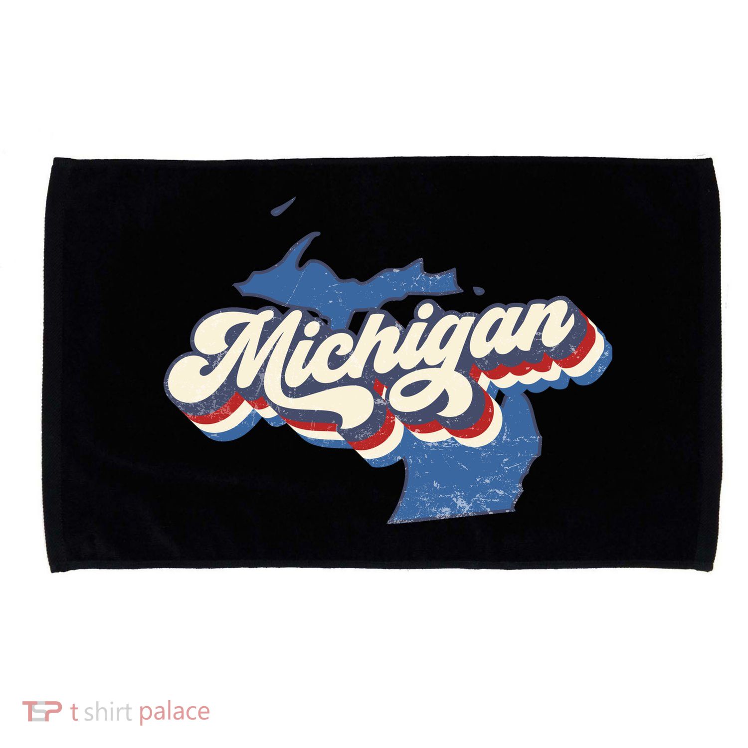Retro Groovy Michigan Microfiber Hand Towel