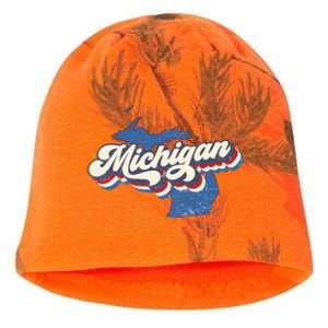 Retro Groovy Michigan Kati - Camo Knit Beanie